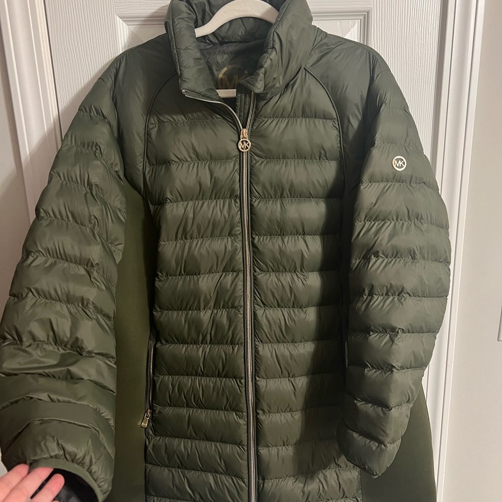 Michael Kors Women's Olive Puffer Jacket